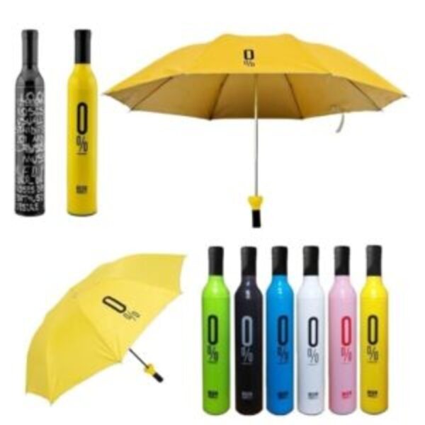 Bottle Beautiful Travel Umbrella, Automatic, Strong, Durable, Hidden Folding Umbrella for Rain