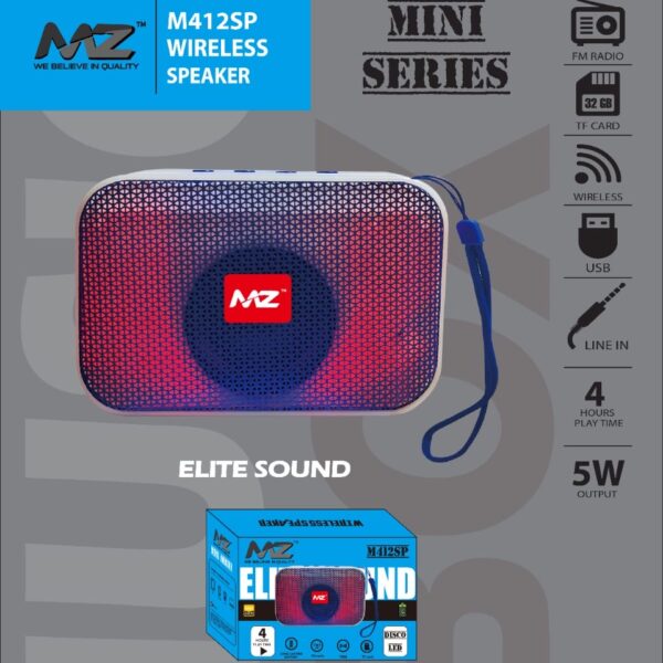 MZ M412SP Wireless Speaker (Multicolour)