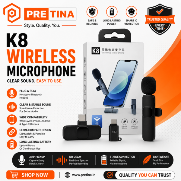 K8 Wireless Bluetooth Microphone