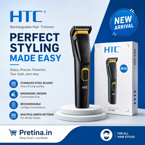 HTC AT-509 Professional Beard & Hair Trimmer for Men