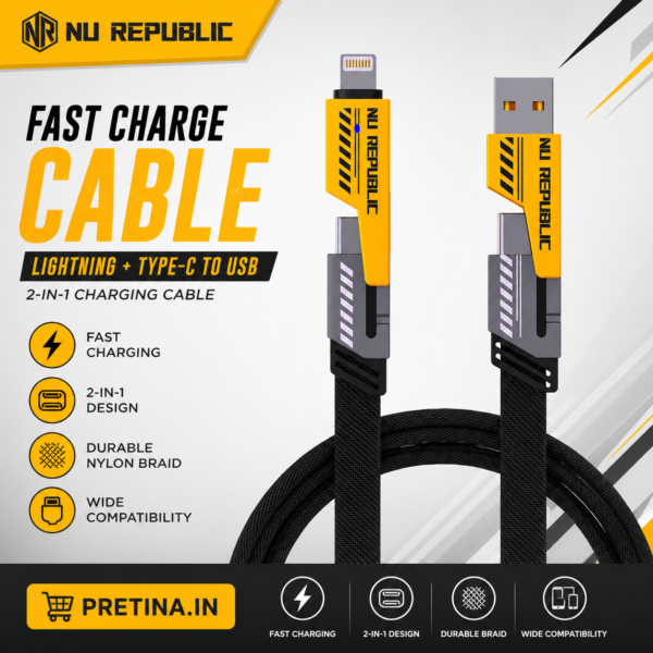 4 in1 65W Super Fast Charging Data Cable
