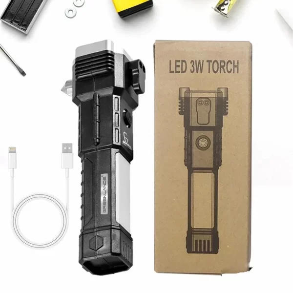 LED 3W Torch Light Rechargeable Torch Flashlight