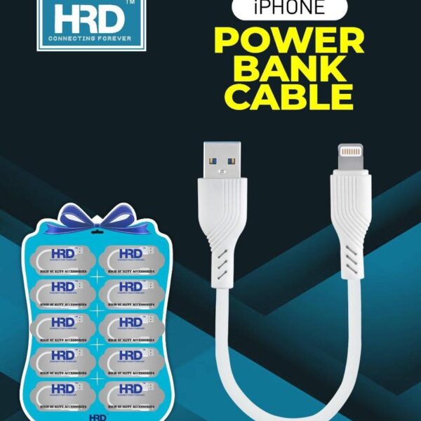 HRD USB to Lightning Power Bank Cable (Pack of 10Pc)
