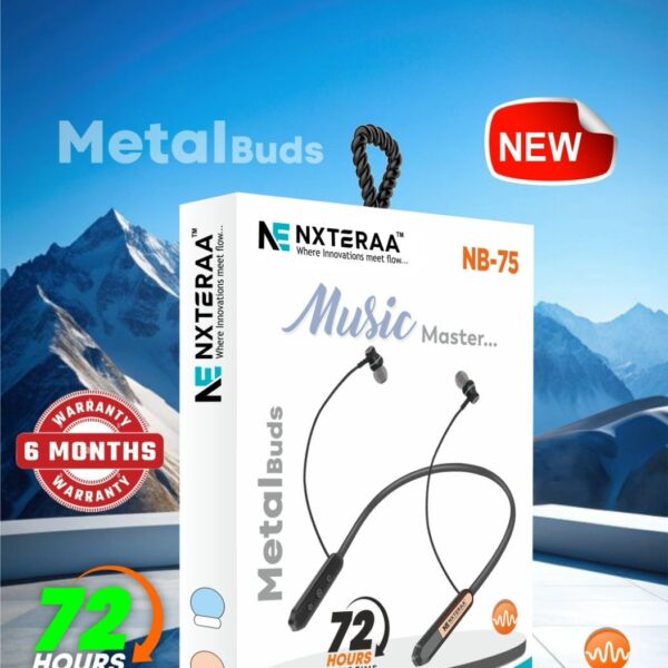 NXTERAA NB-75 Bluetooth Neckband 72 Hours Music Time