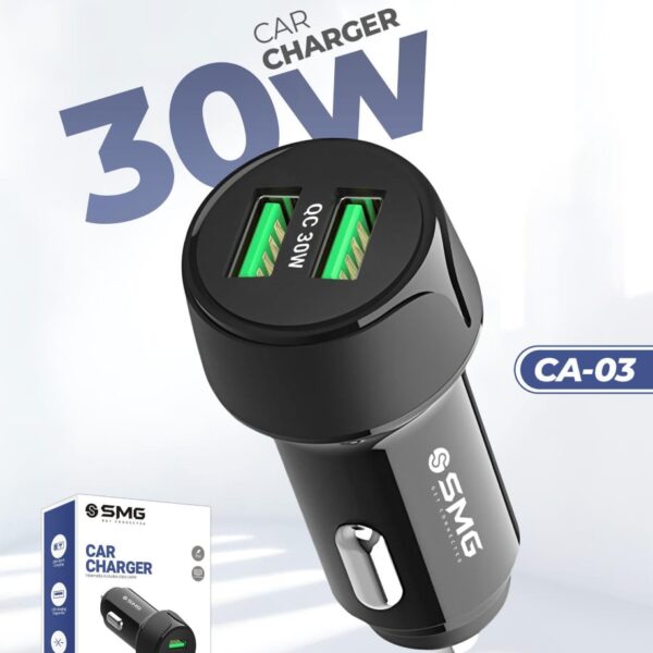 SMG CA-03 30W Dual USB Car Charger