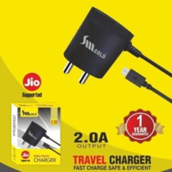 SM Gold Jio 2A Travel Charger