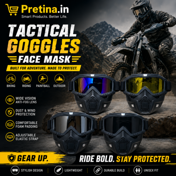 Full Face UV Protected Face Mask for Bikers in Riding