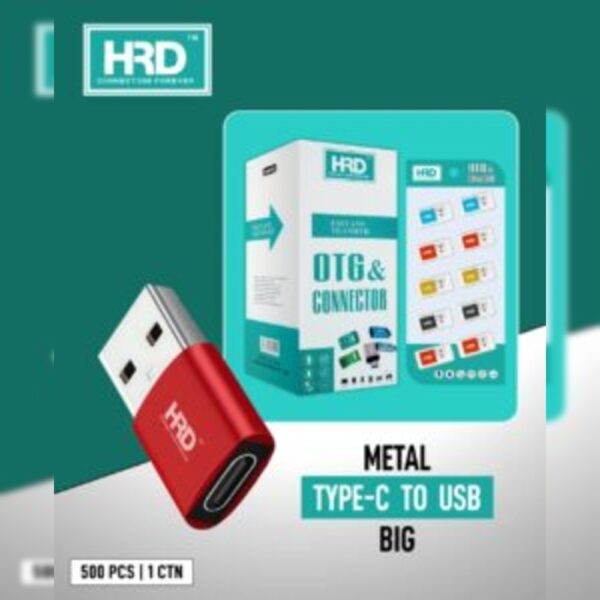 HRD Metal Type C To USB Connector (Pack of 10pc)