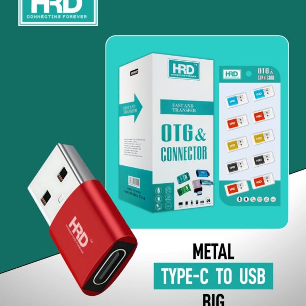 HRD Metal Type C To USB Connector (Pack of 10pc)