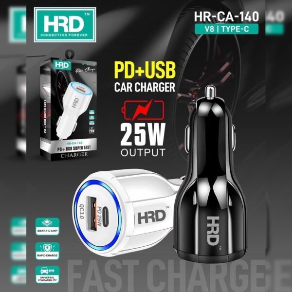 HRD HR-CA140 25W Car Charger