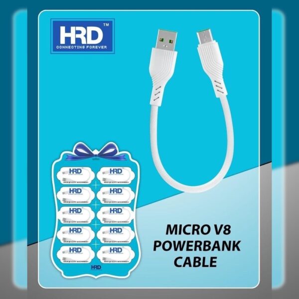 HRD USB To V8 Power Bank Cable (Pack of 10Pc)