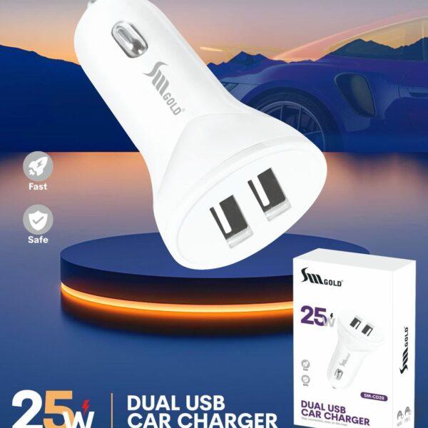 SM Gold SM-CD38 25W Car Charger