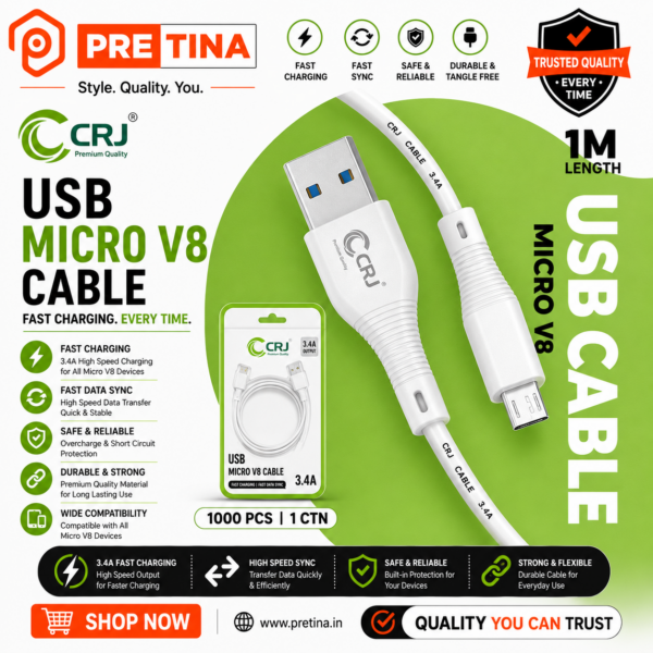 CRJ MIcro V8 Cable