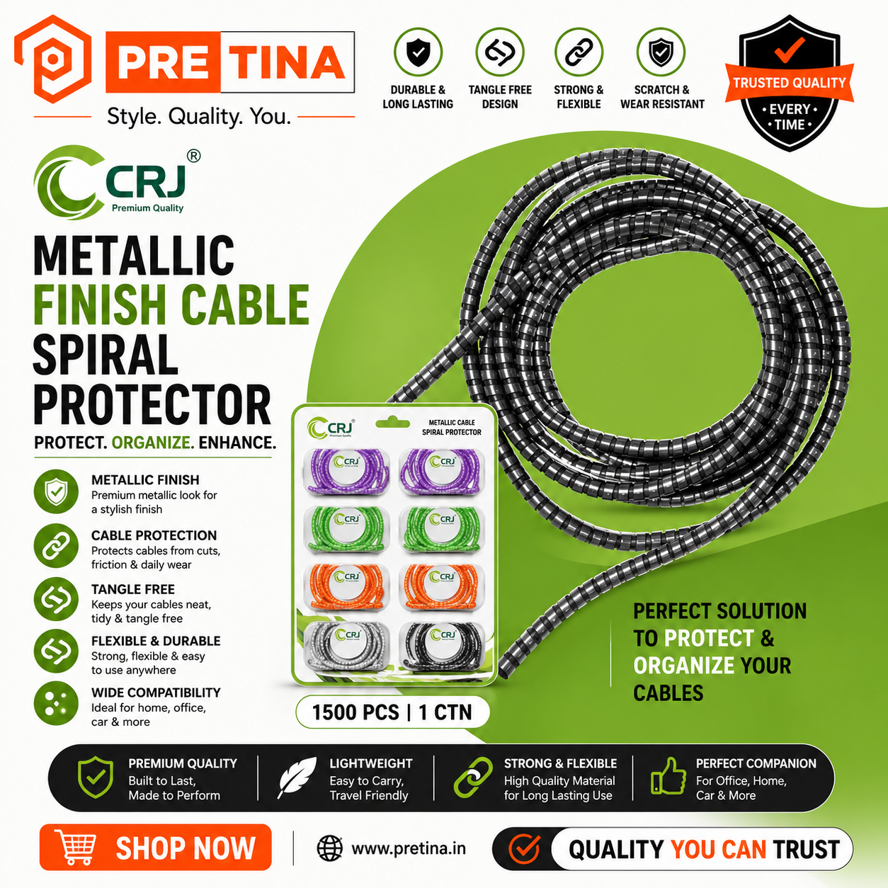 CRJ Long Cable Protector (10pc)