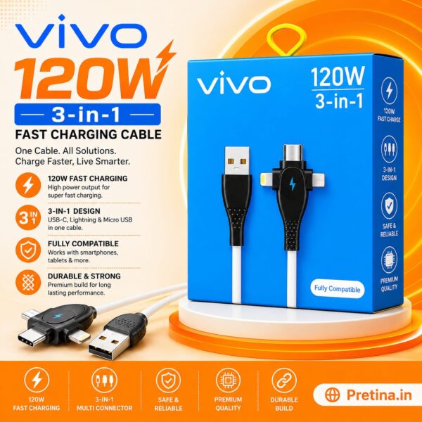 Vivo 120W 3in1 Cable