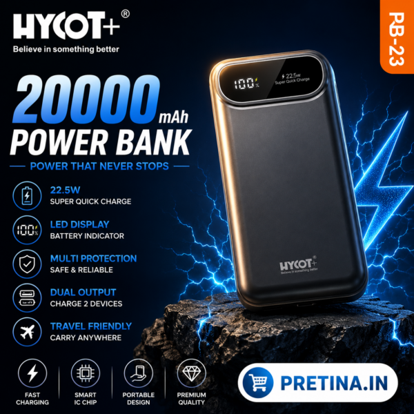 Hycot+ PB-23 22.5W 20000Mah Power Bank