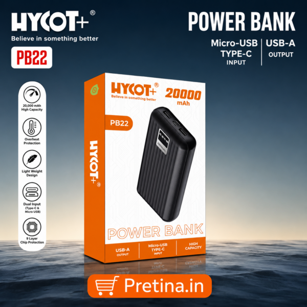 Hycot+ PB-22 Power Bank 20000Mah