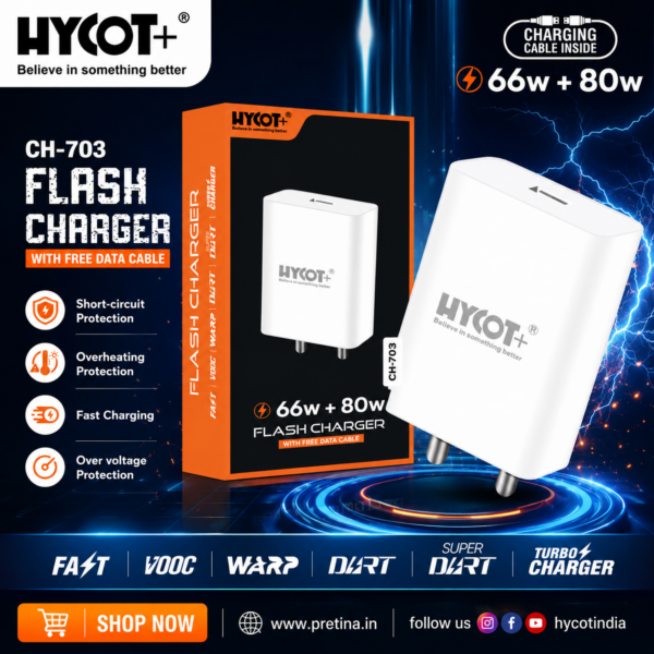 HYCOT+ CH-703 66W+80W Flash Charger