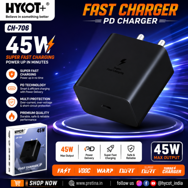 HYCOT+ CH-706 45W Fast Charger