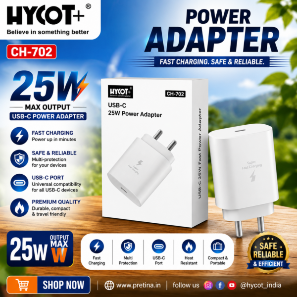 HYCOT+ CH-702 25W PD Adapter