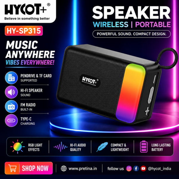 Hycot+ SP-315 Portable Bluetooth Speaker