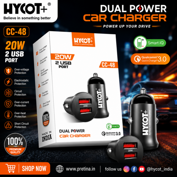 HYCOT+ CC-48 20W Car Charger
