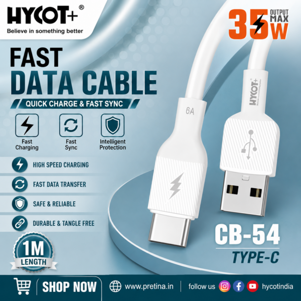 HYCOT+ CB-54 35W Fast Charging Cable