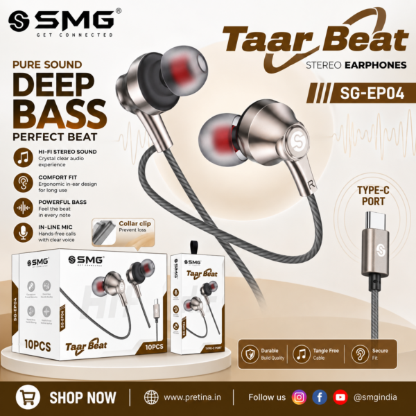 SMG SG-EP04 Taar Beat Type C Earphone