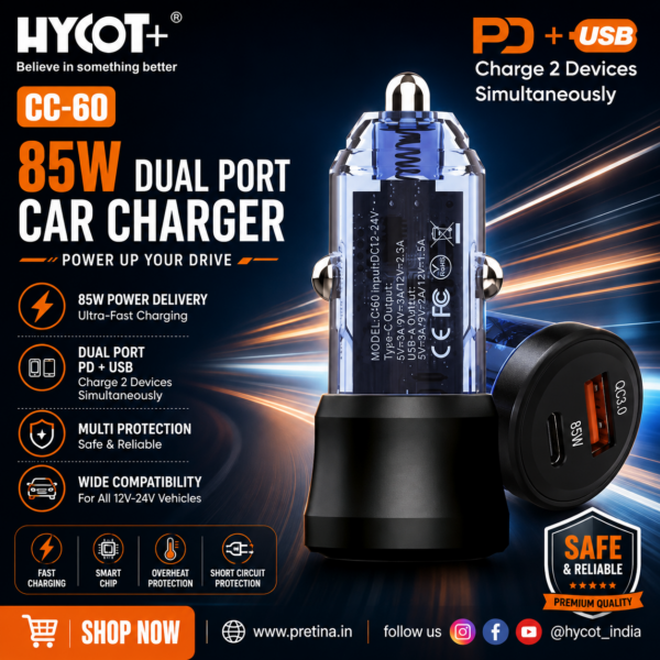 HYCOT+ CC-60 85W Car Charger
