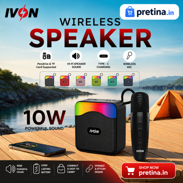 iVon 10W Wireless Speaker With Mic