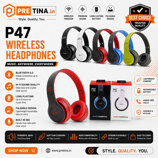 P47 Wireless Headphone